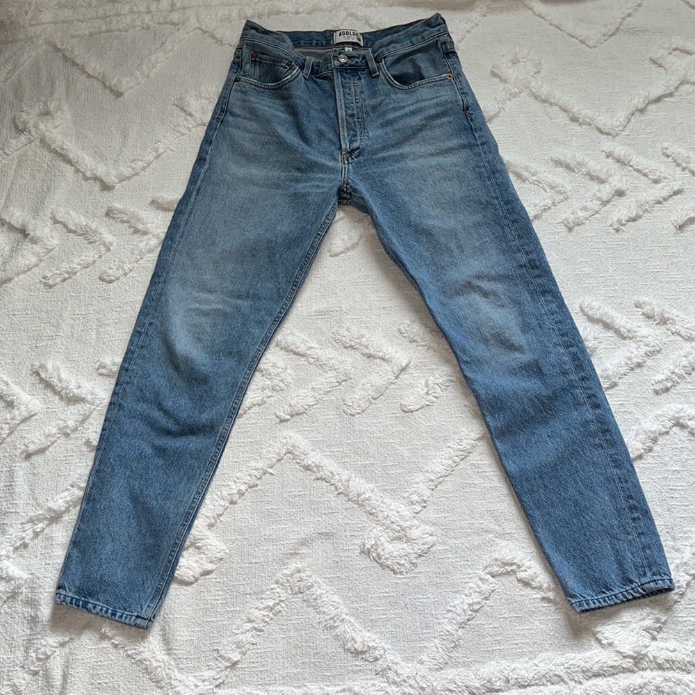 Agolde Light Blue High Rise Jeans - Picture 3 of 16